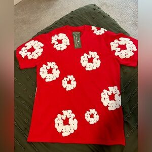 Denim Tears The Cotton Wreath Tee Shirt ‘Red’